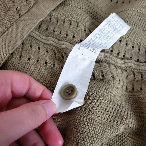 Zara Knit Shirt Button Up Mens L Brown Collared Camp Cabana Vacation Beach - Picture 9 of 9